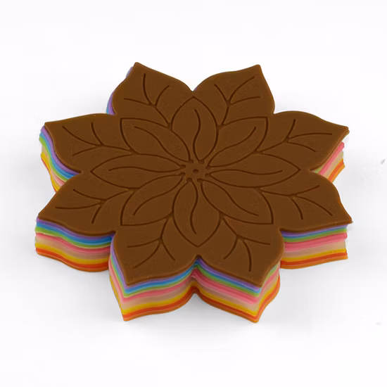 Suporte de pote de silicone em forma de flor resistente ao calor Trivet Mat