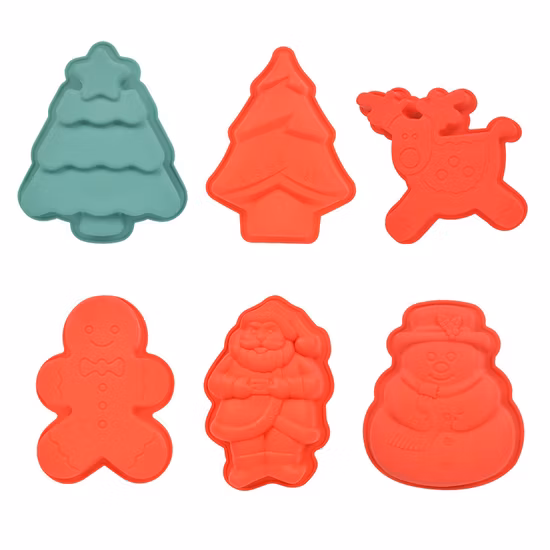 Molde de bolo de silicone de homem-biscoito de Natal para calor