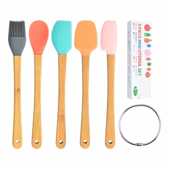 Conjunto de espátula de silicone utensílios Bakeware resistente ao calor