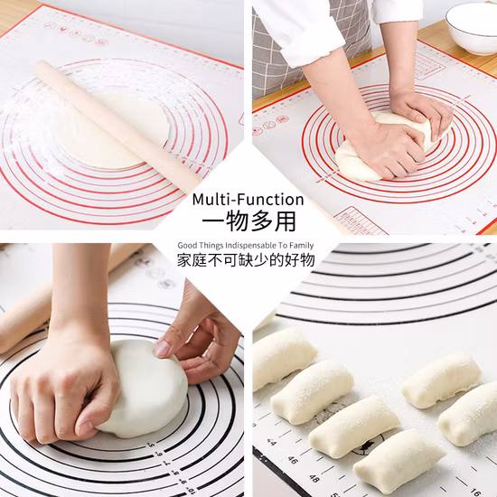 Tapete de cozimento de silicone para massa de pizza, utensílios de cozinha, utensílios de cozinha